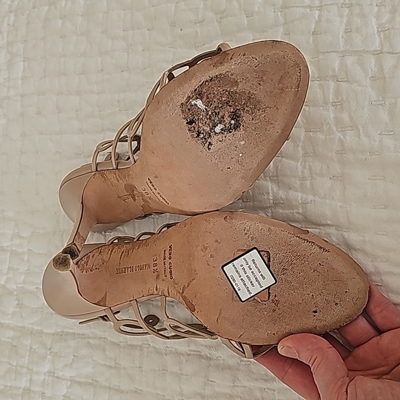 Manolo Blahnik Beige Women's Sandals - Picture 7 of 9